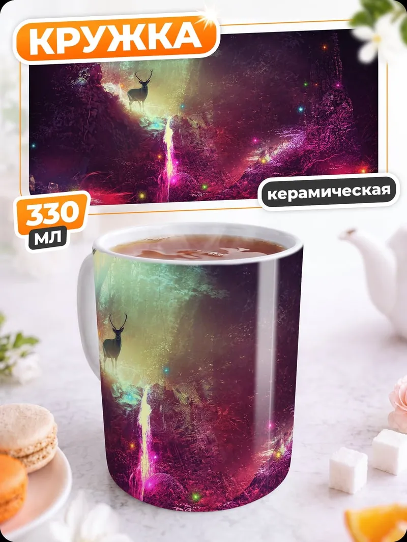 Кружка керамическая Волшебный лес