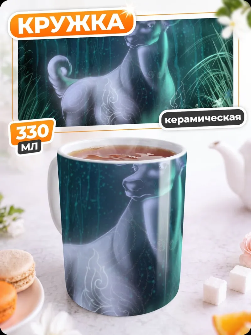 Кружка керамическая Светящийся олень
