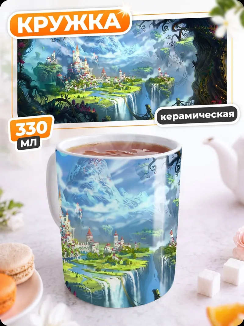 Кружка керамическая Сказочный летающий город