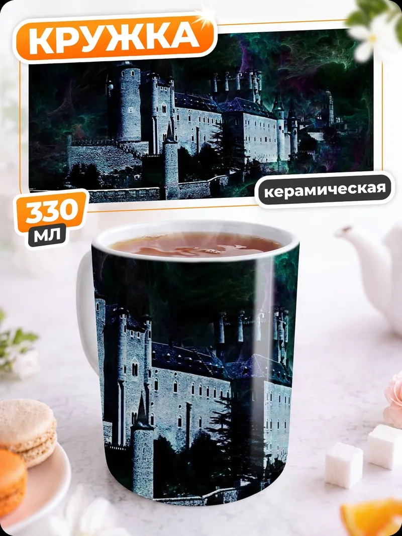 Кружка керамическая Мистический замок