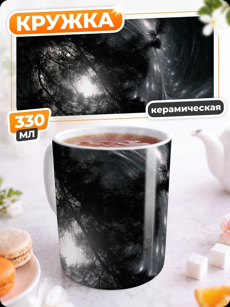 Кружка керамическая Тёмный вихрь