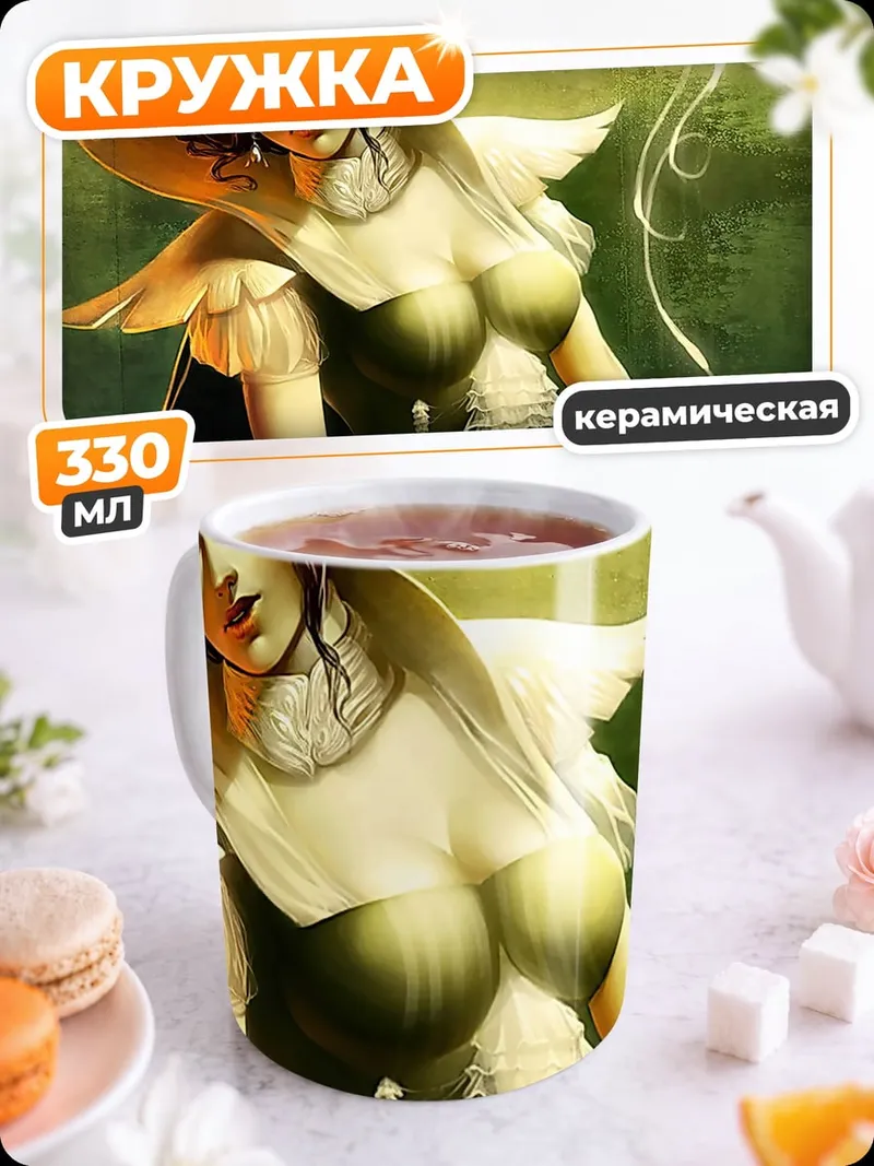 Кружка керамическая Эльфийка с молнией
