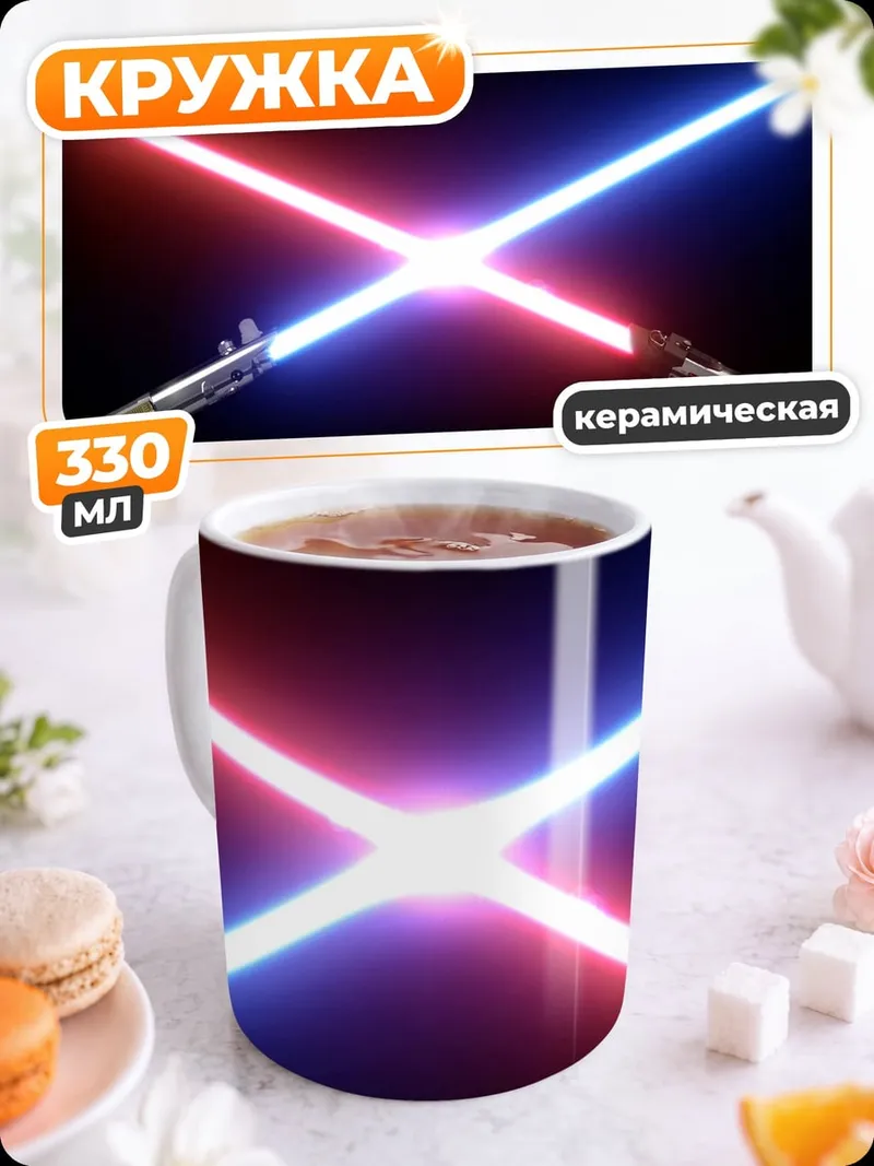 Кружка керамическая световые мечи