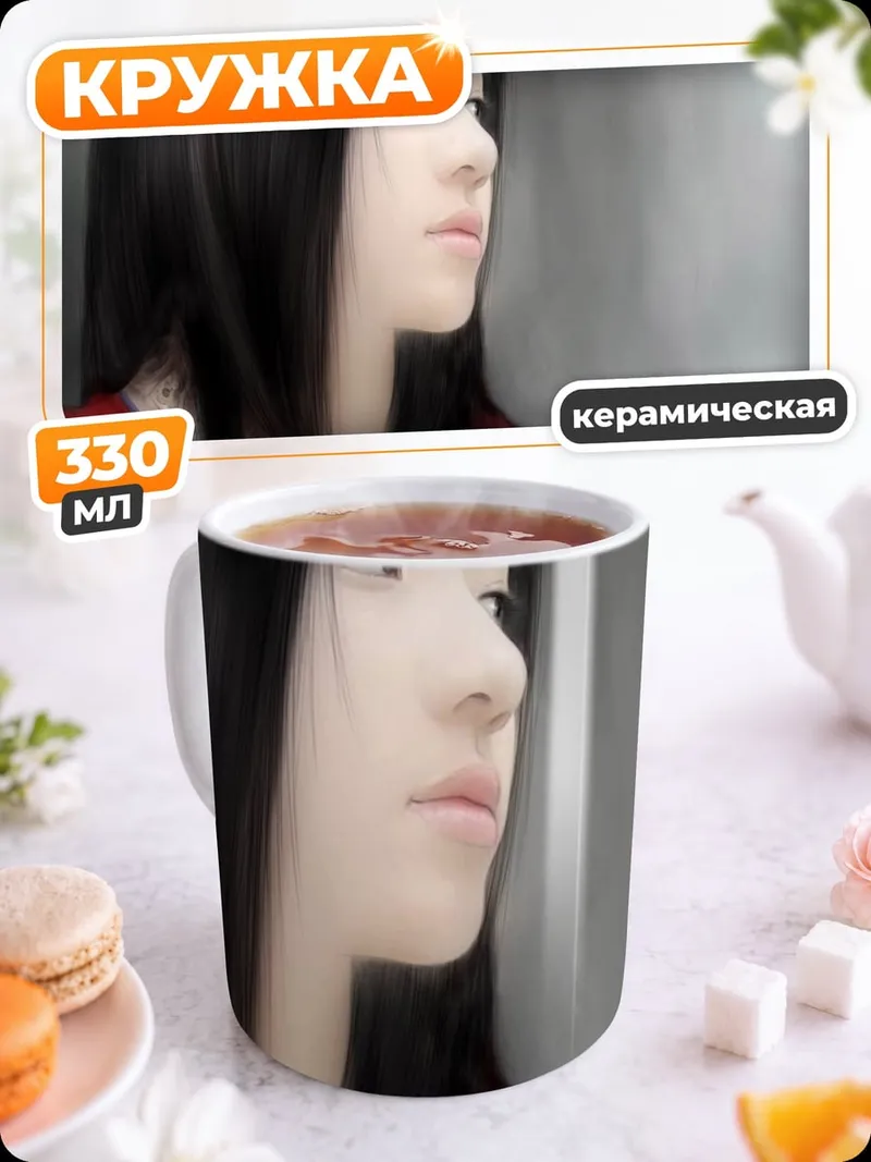 Кружка керамическая Азиатская красавица