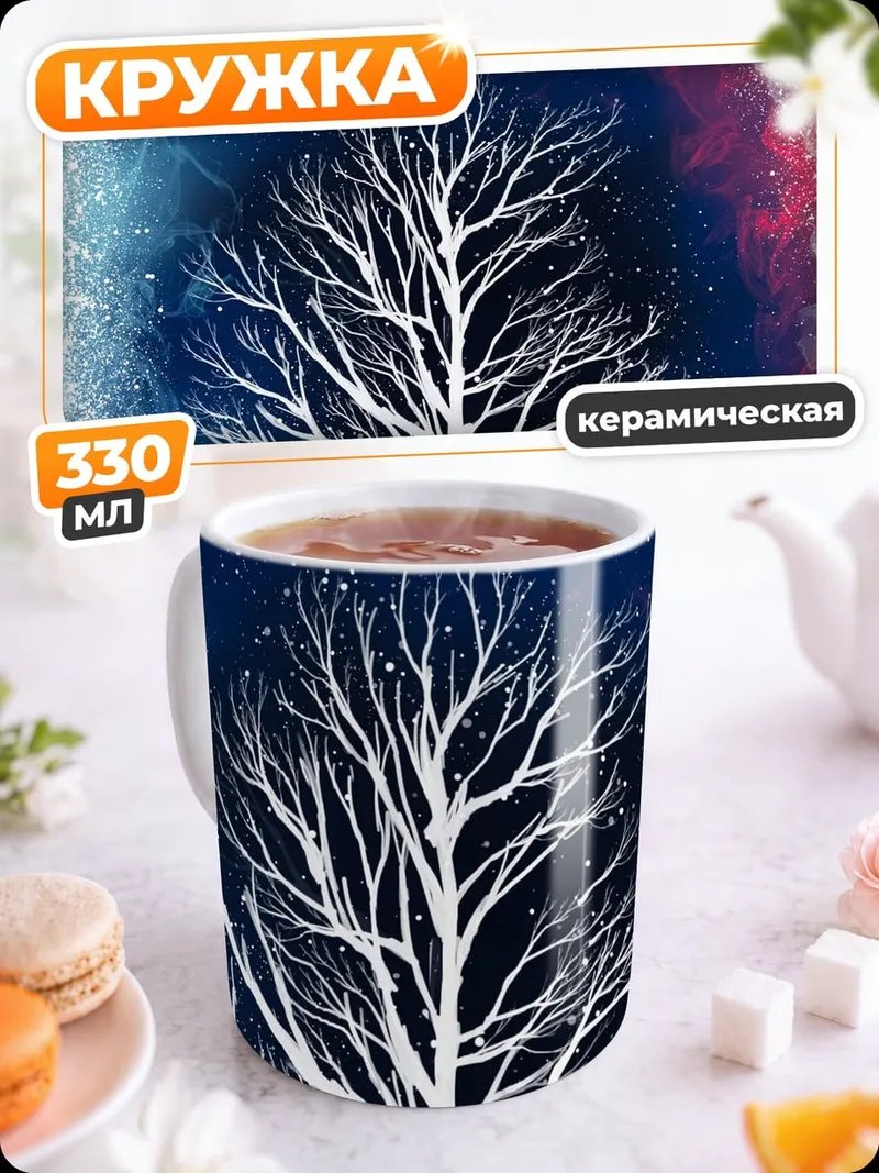 Кружка керамическая Древо жизни космос