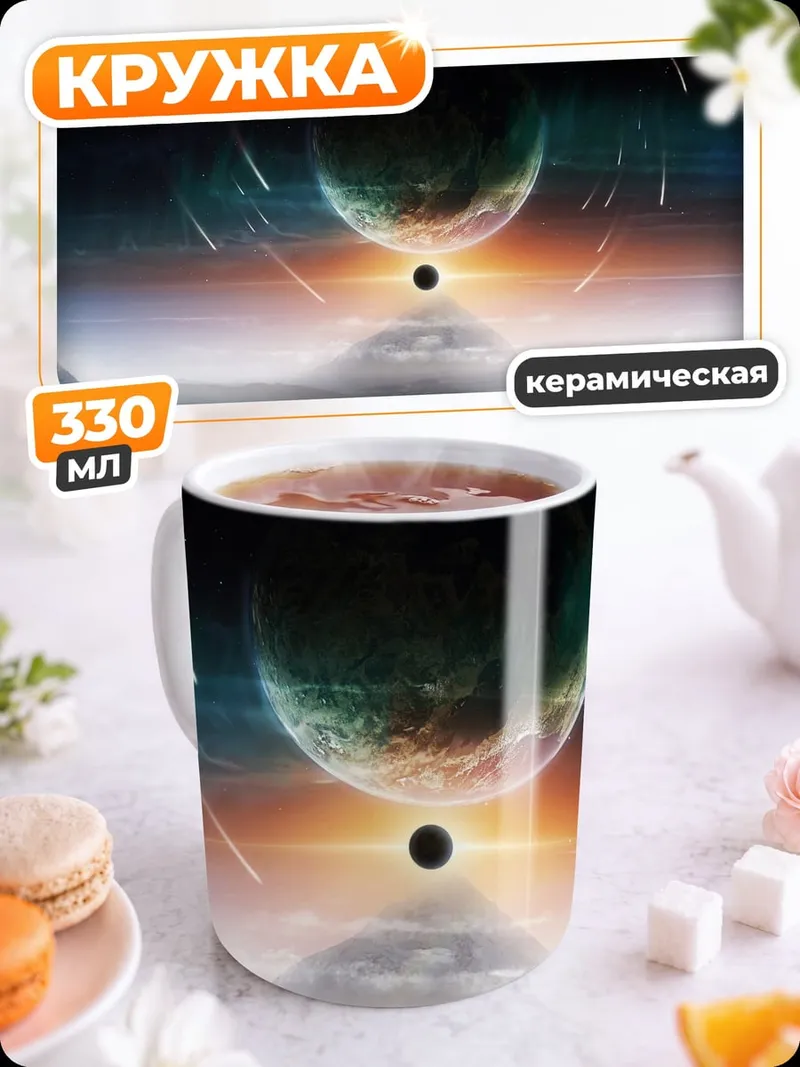 Кружка керамическая Космический закат