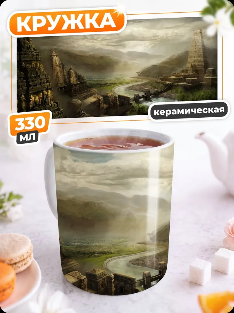 Кружка керамическая Затерянный город