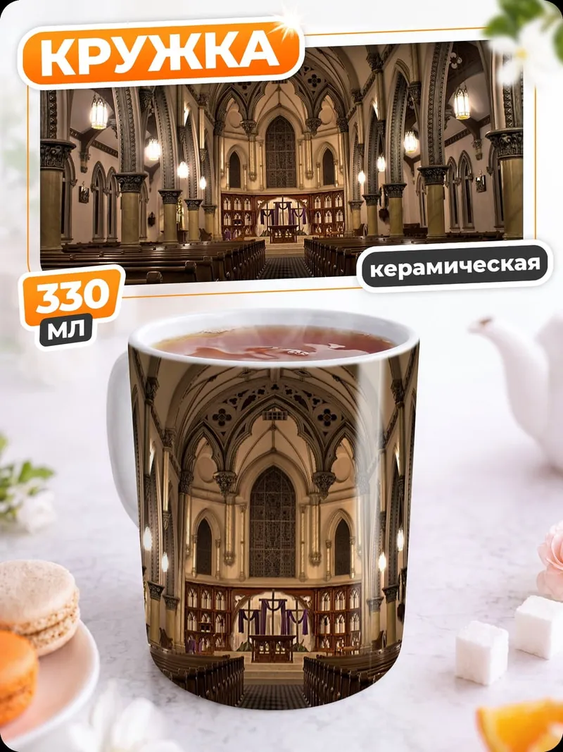 Кружка керамическая Величественный собор