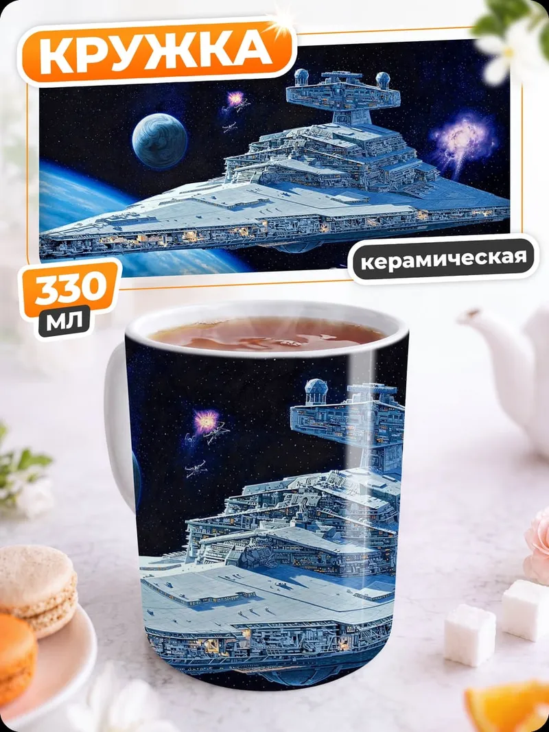 Кружка керамическая имперский звездный разрушитель