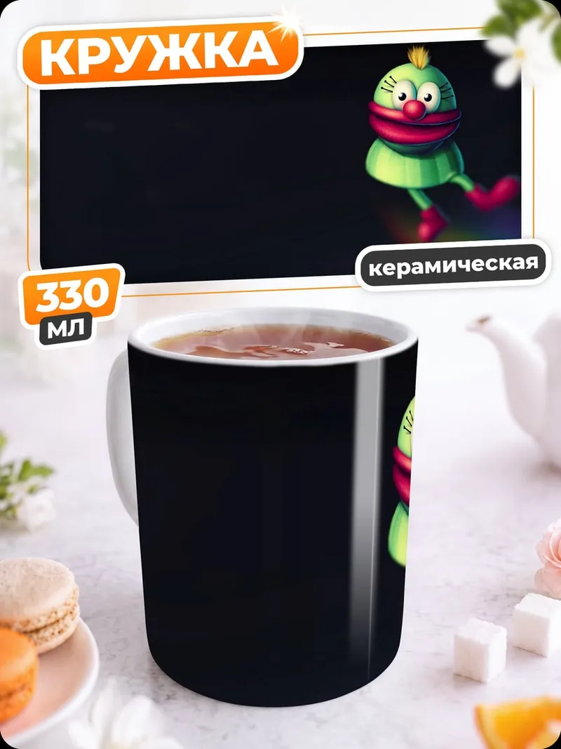 Кружка керамическая Радужный клоун