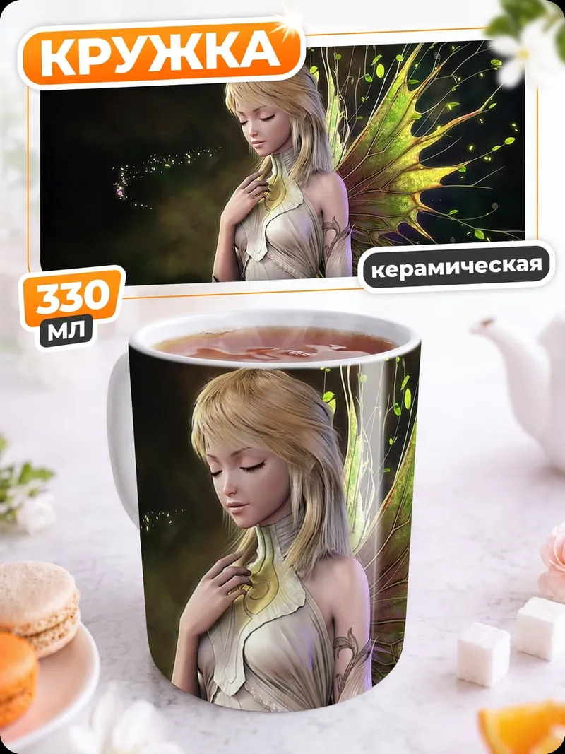 Кружка керамическая Фрактальный город