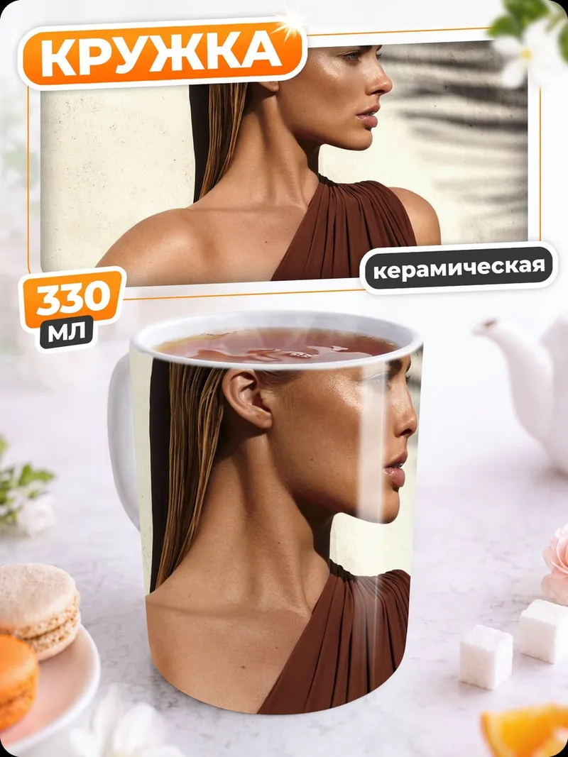 Кружка керамическая Марго Робби в купальнике