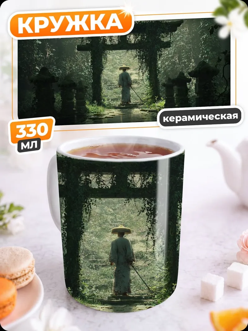 Кружка керамическая Японские ворота Тории