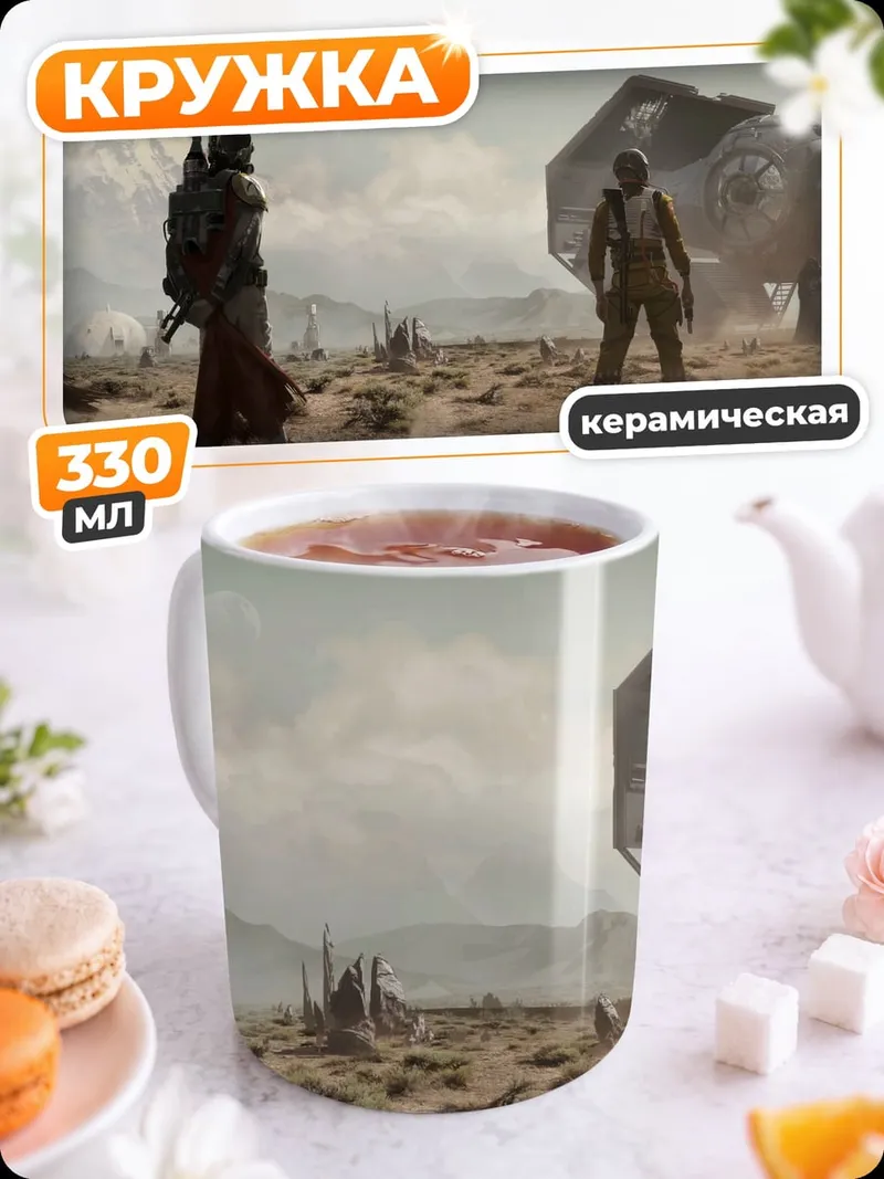Кружка керамическая Пустынный пейзаж Звездных Войн