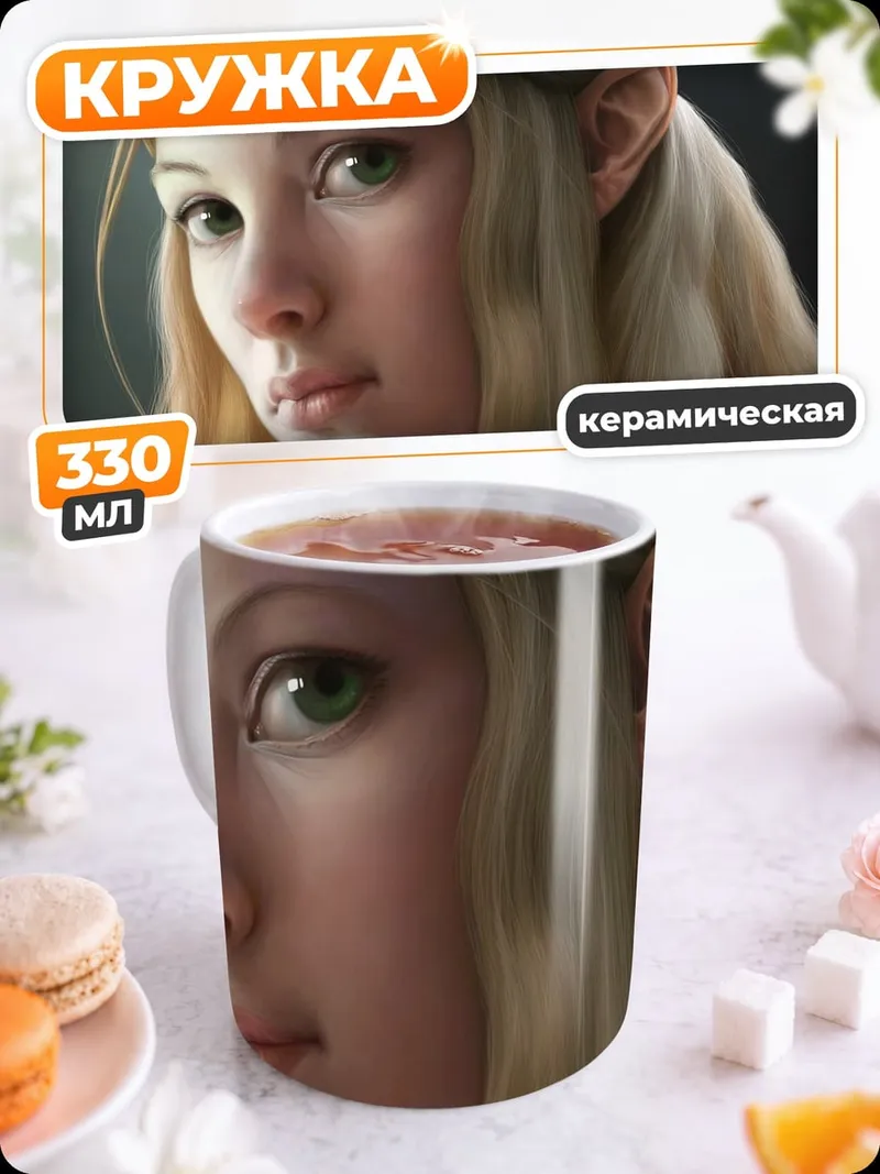 Кружка керамическая Эльфийская принцесса
