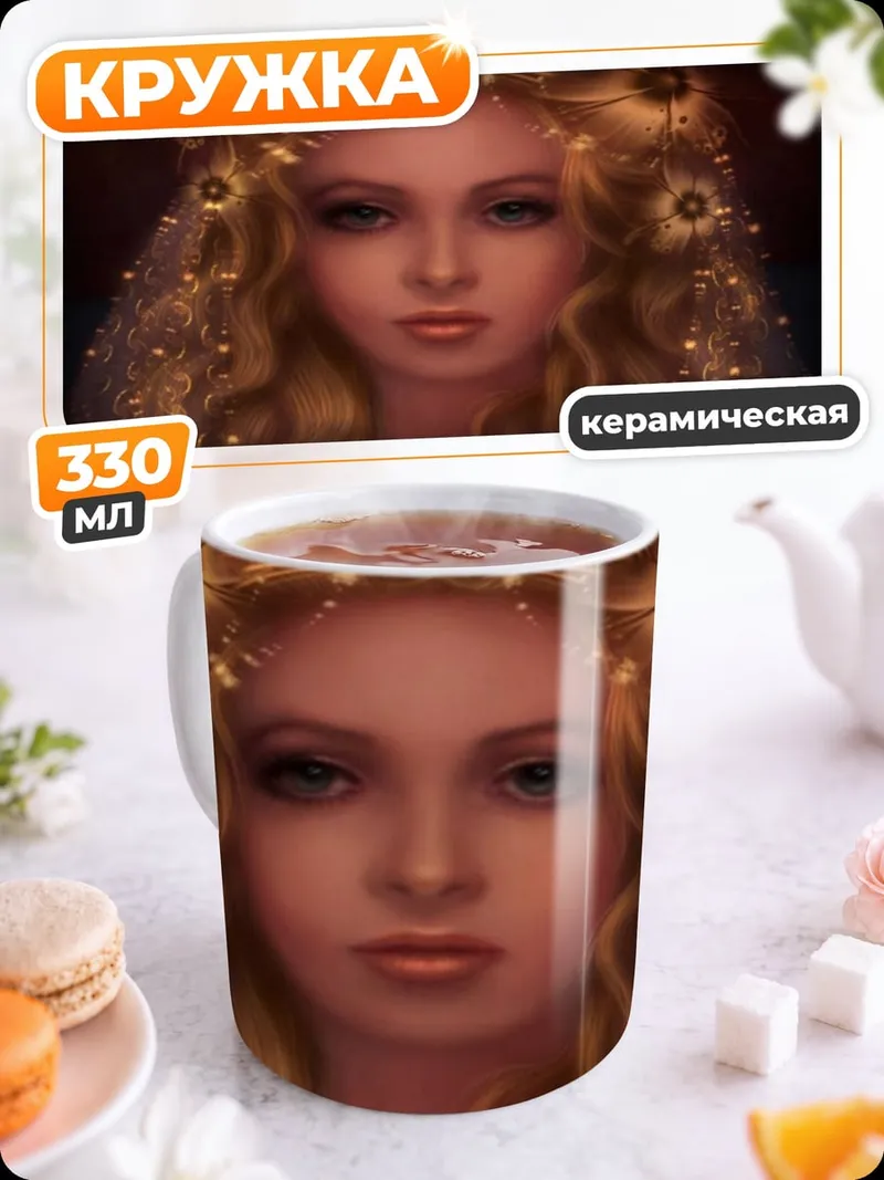 Кружка керамическая Золотая богиня