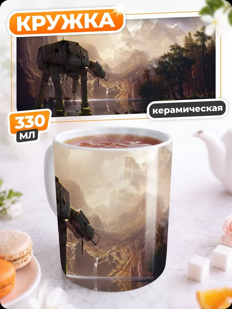 Кружка керамическая Шагающий вездеход