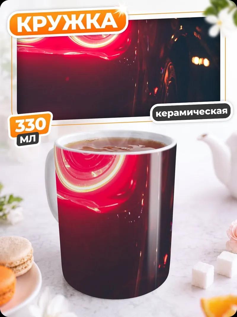 Кружка керамическая Красные стоп-сигналы