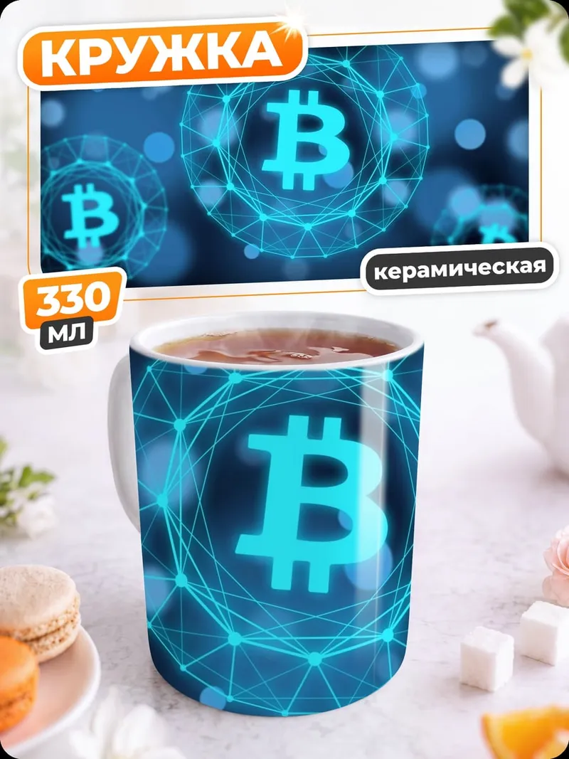 Кружка керамическая биткоин сеть