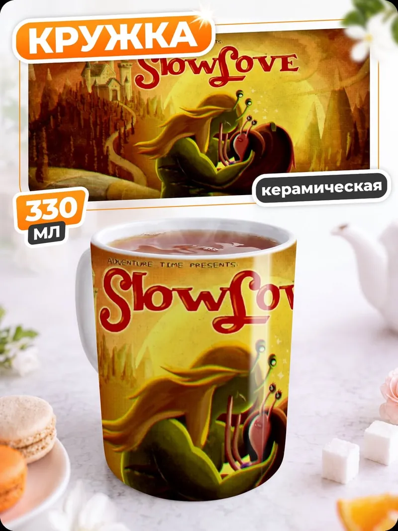 Кружка керамическая SlowLove поцелуй улиток