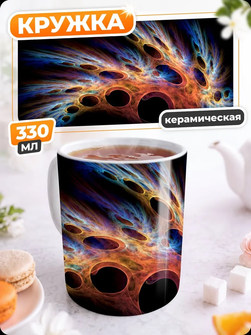 Кружка керамическая Цветная абстракция