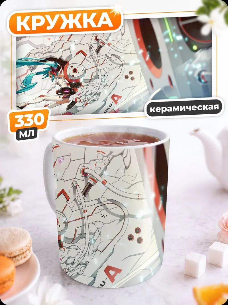 Кружка керамическая Аниме в космосе