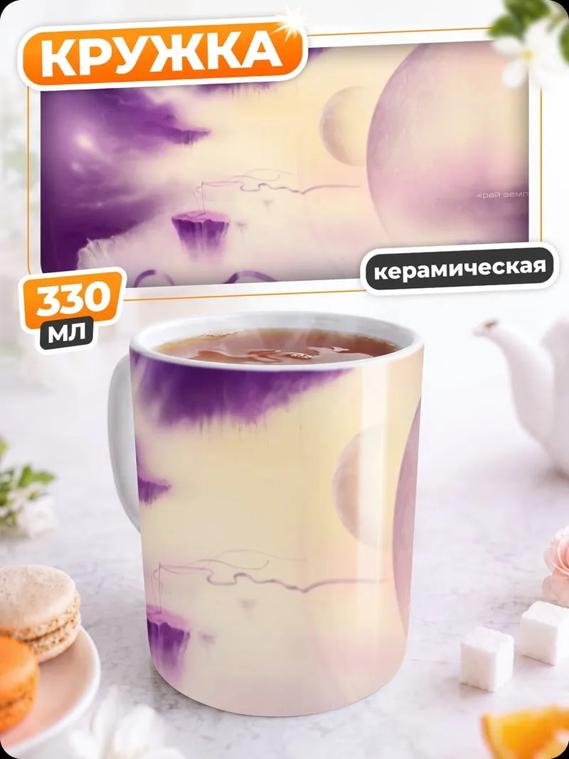 Кружка керамическая Фиолетовый пейзаж