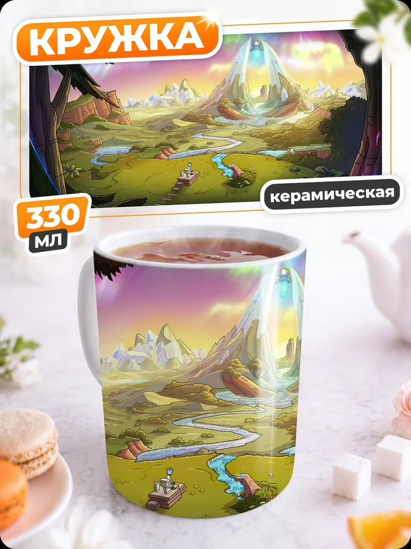 Кружка керамическая фэнтезийный пейзаж