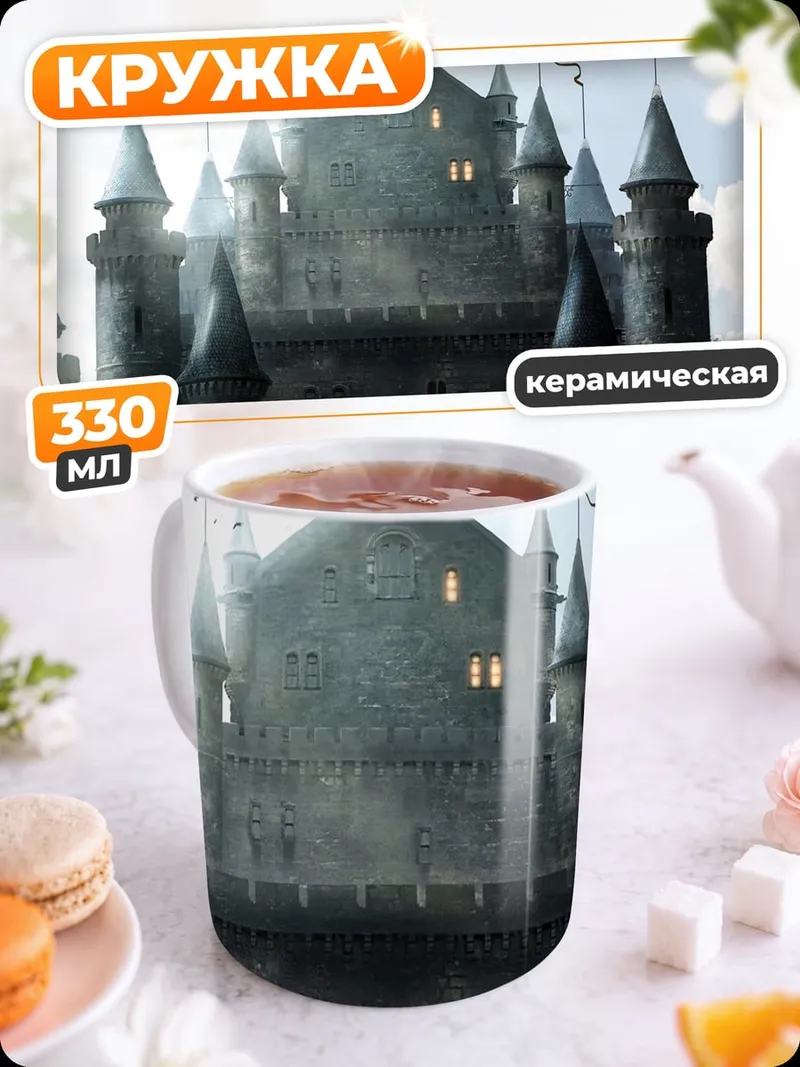 Кружка керамическая Замок средневековья