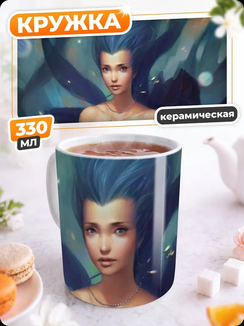 Кружка керамическая Водная нимфа