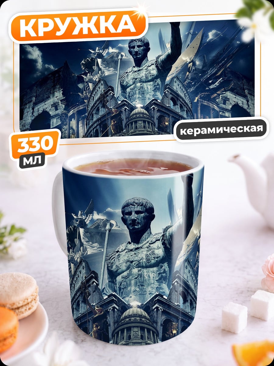 Кружка керамическая Статуя императора