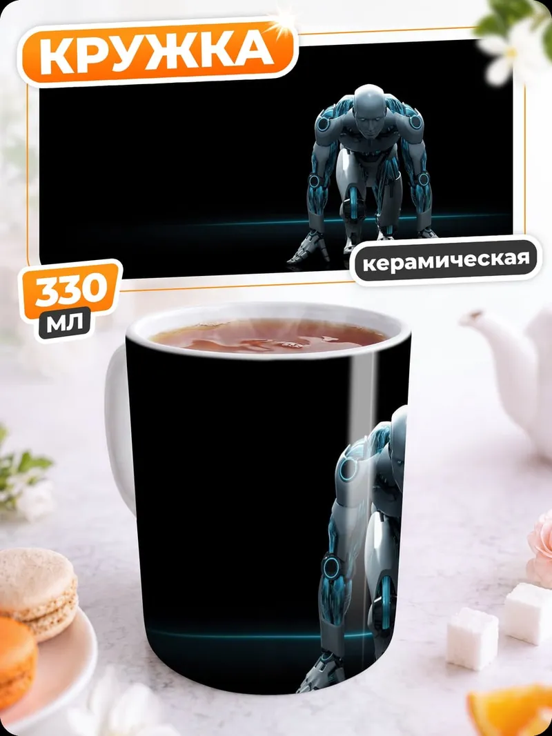 Кружка керамическая Кибернетический монстр