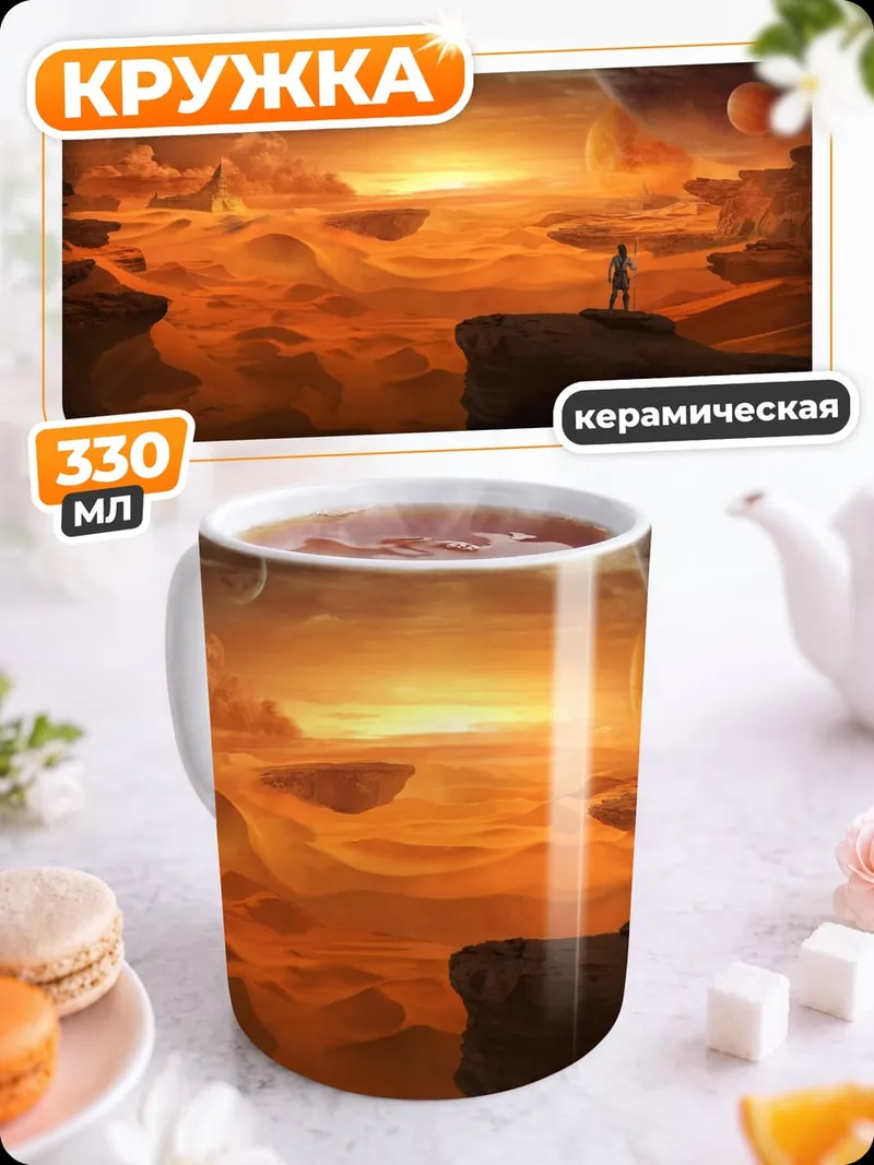 Кружка керамическая Космический пейзаж