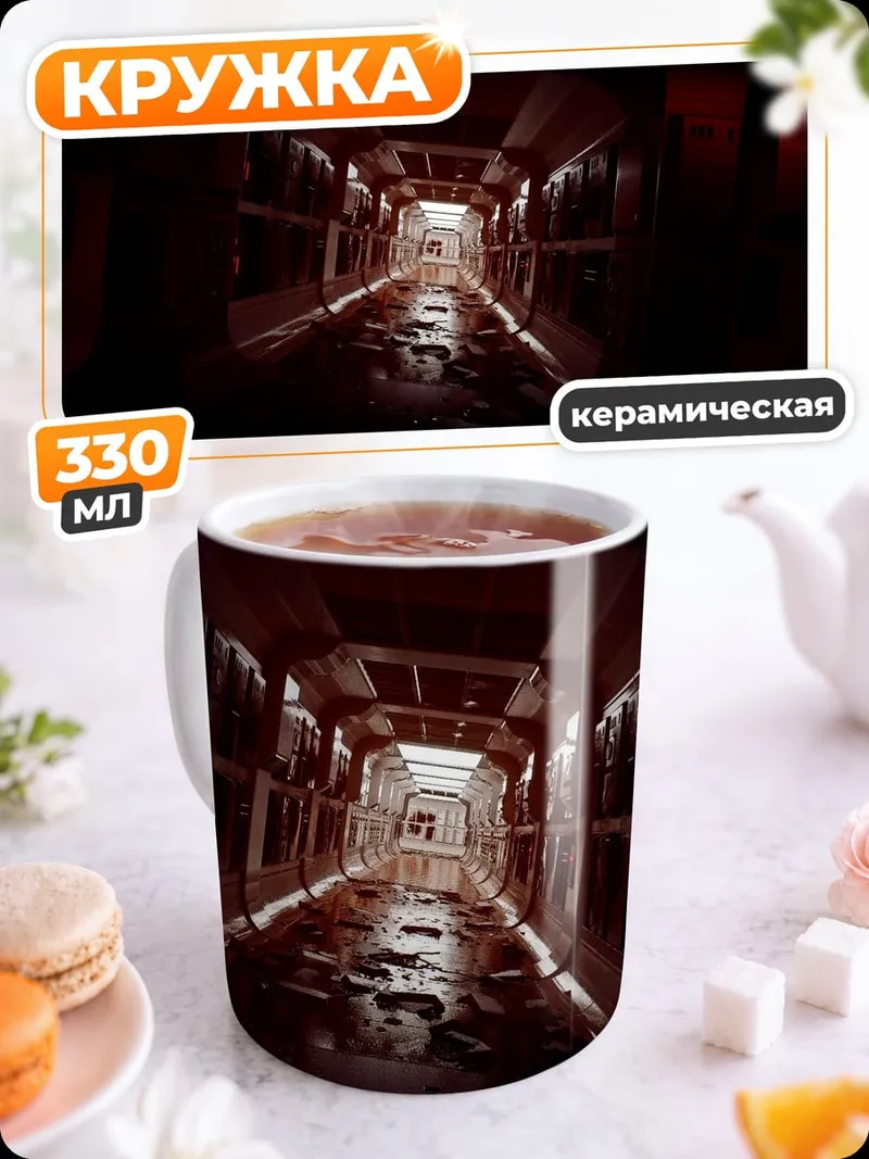 Кружка керамическая темный коридор
