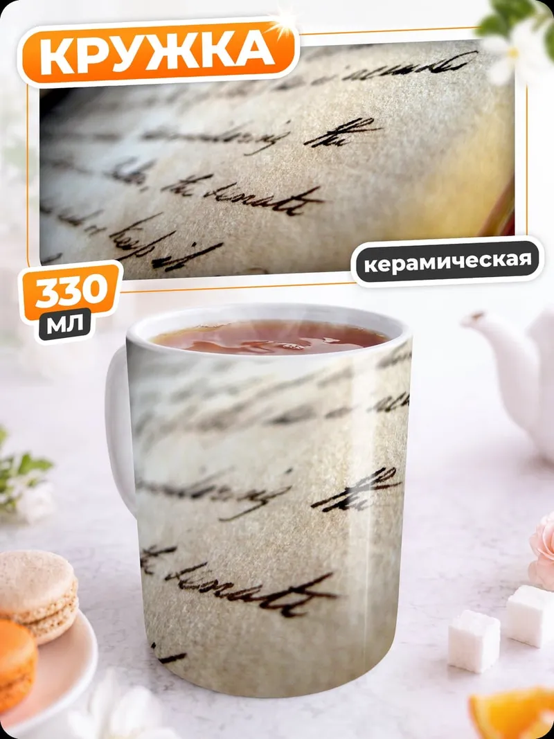 Кружка керамическая Старинная рукопись