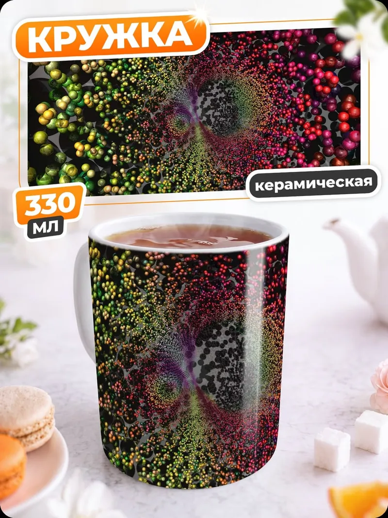 Кружка керамическая Цветовая спираль