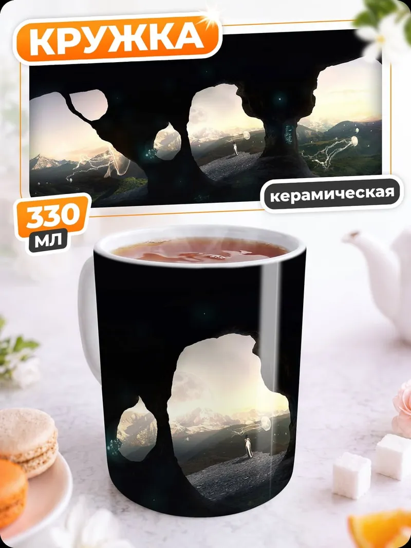 Кружка керамическая Пещерный пейзаж