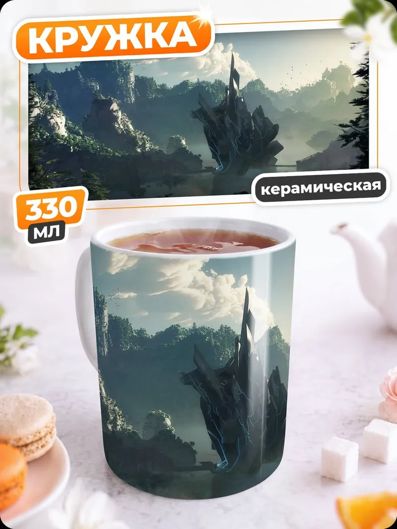 Кружка керамическая Затерянный замок