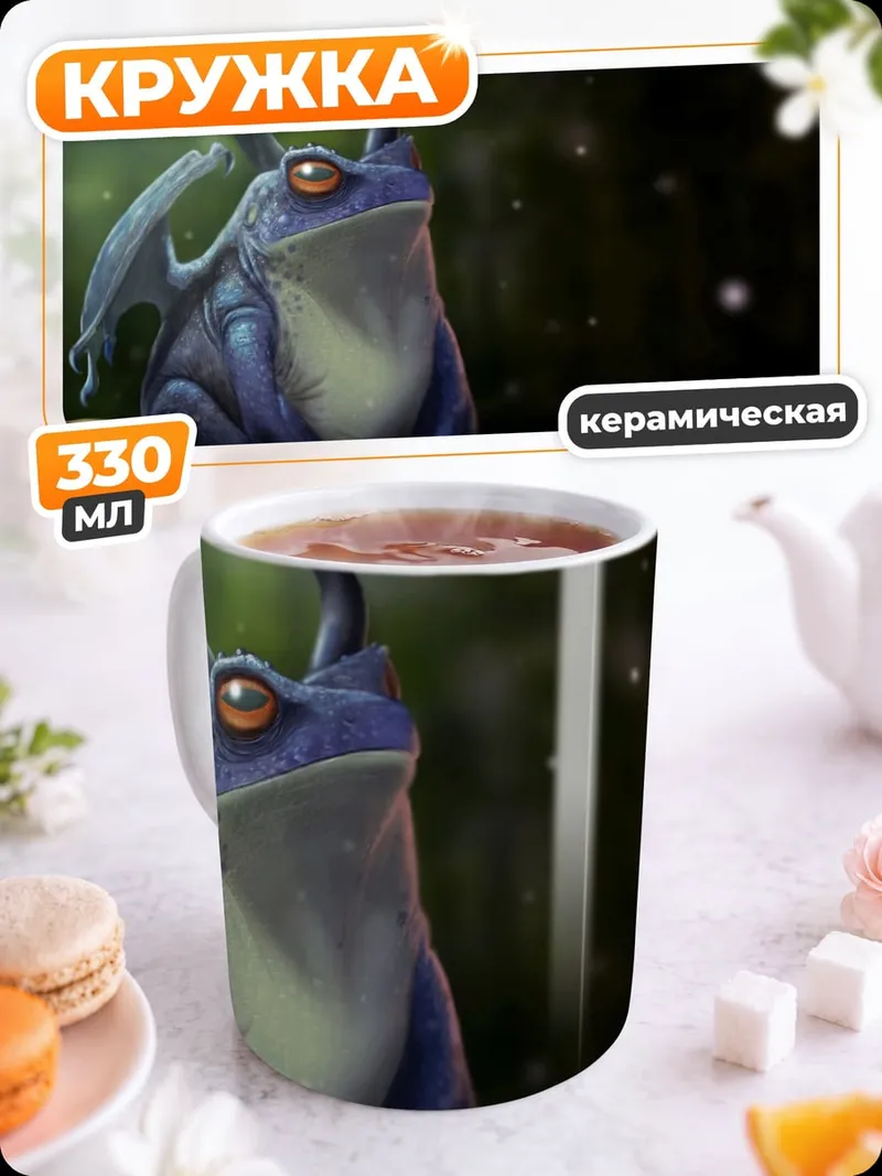Кружка керамическая Сказочная лягушка