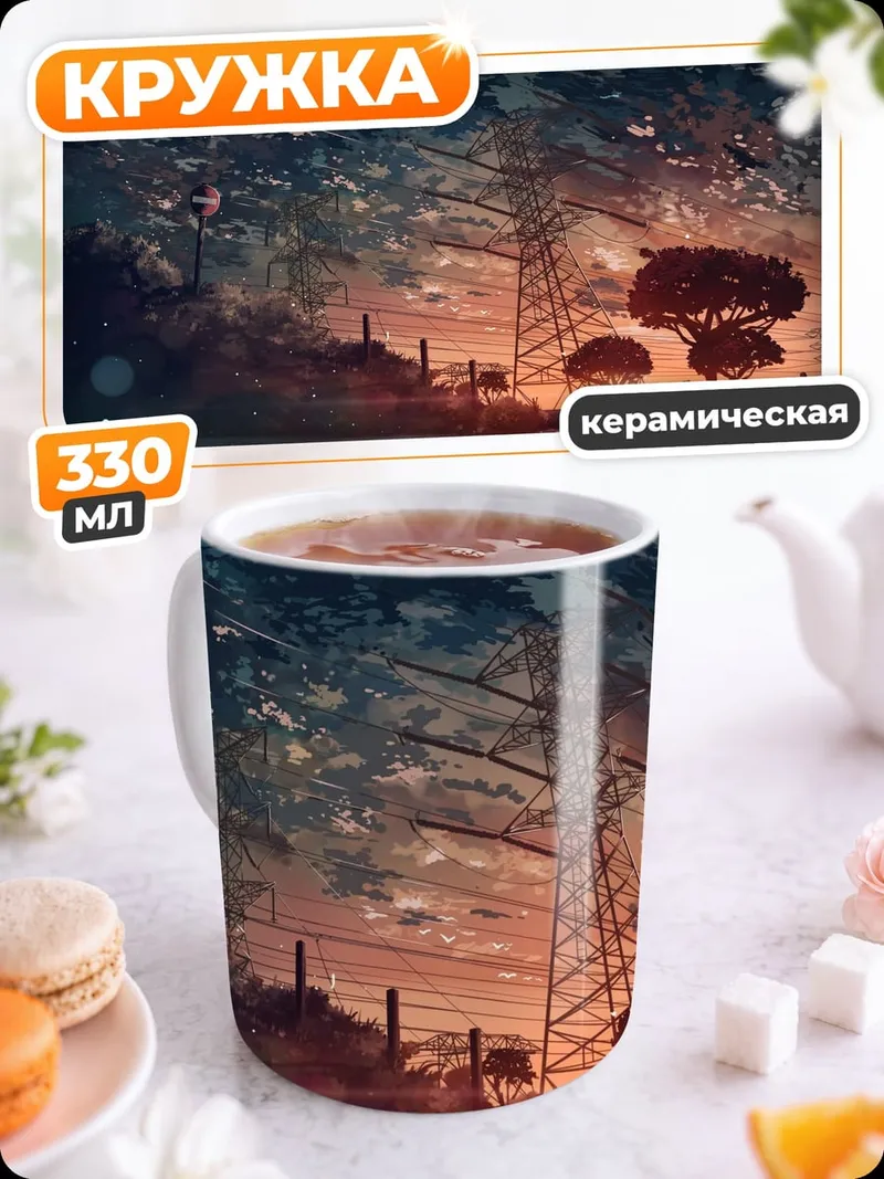 Кружка керамическая Закат над саванной