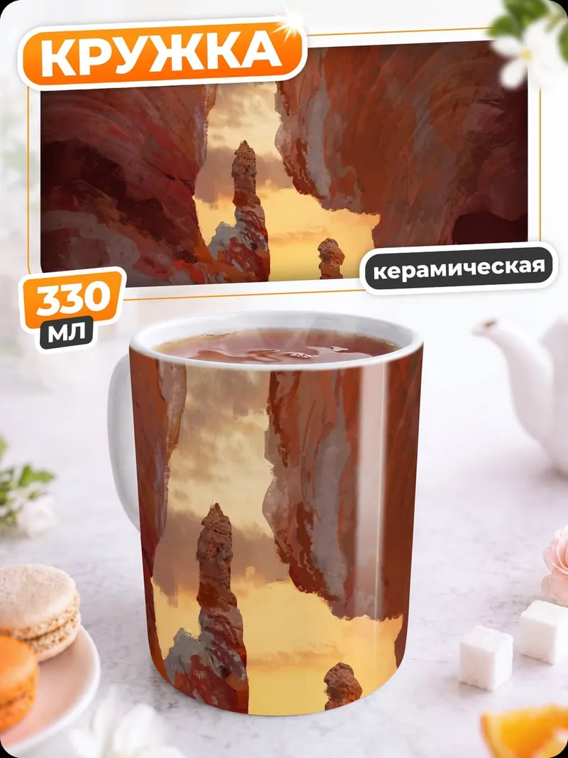Кружка керамическая Красные скалы