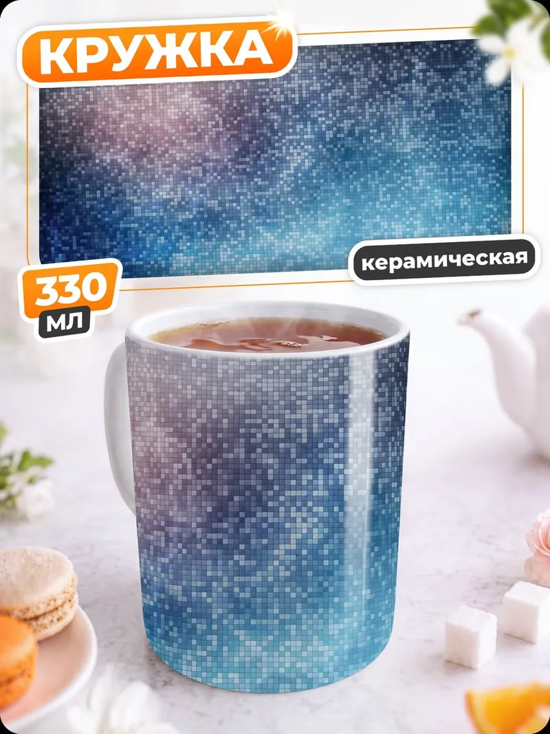 Кружка керамическая Абстрактный узор космоса