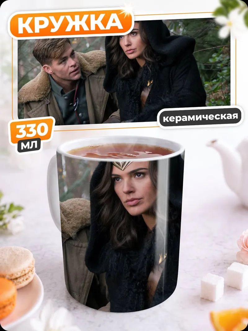 Кружка керамическая чудо женщина