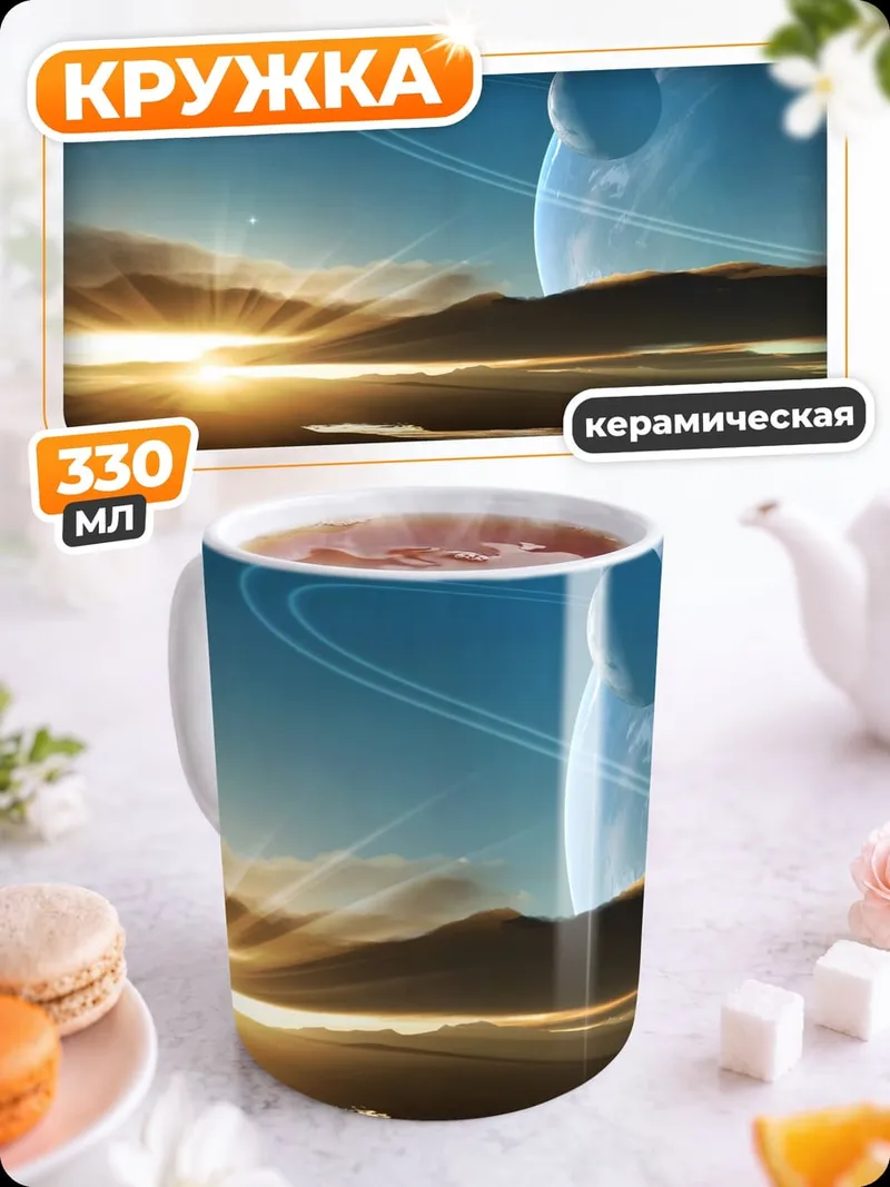 Кружка керамическая Космический рассвет