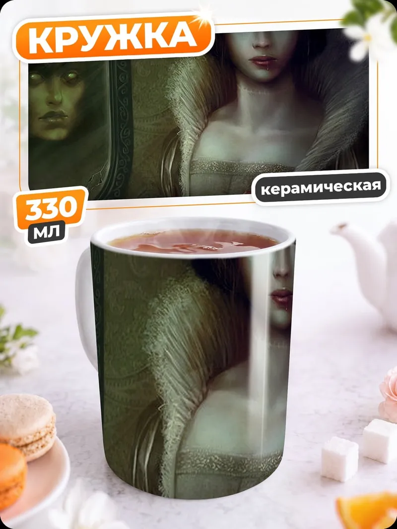 Кружка керамическая Белоснежка и зеркало