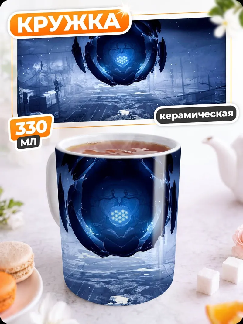 Кружка керамическая Фантастический город