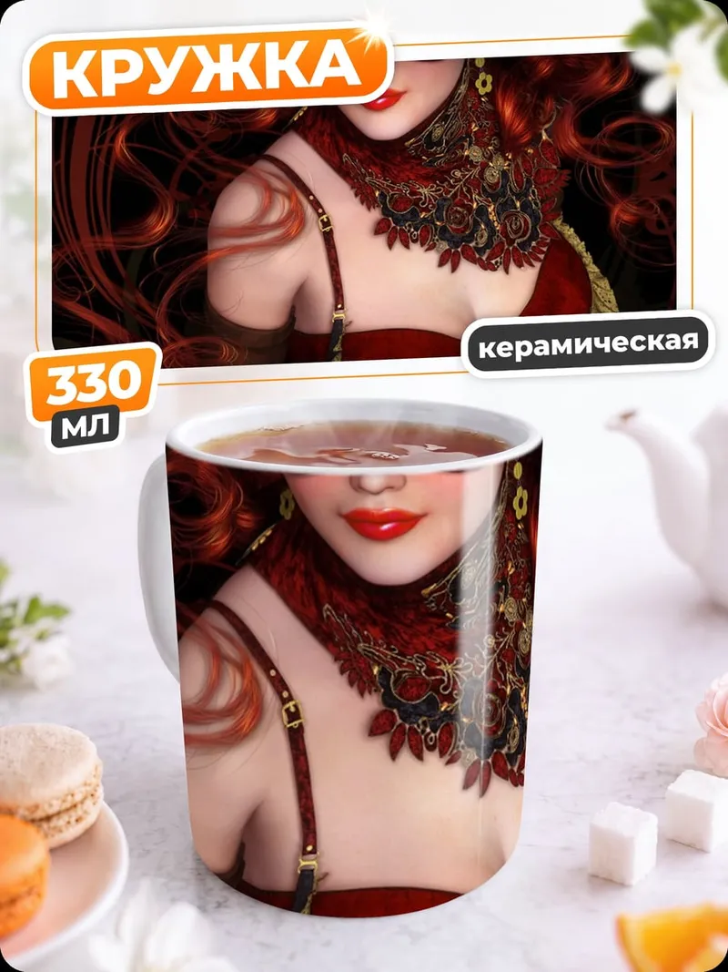 Кружка керамическая Красная маска