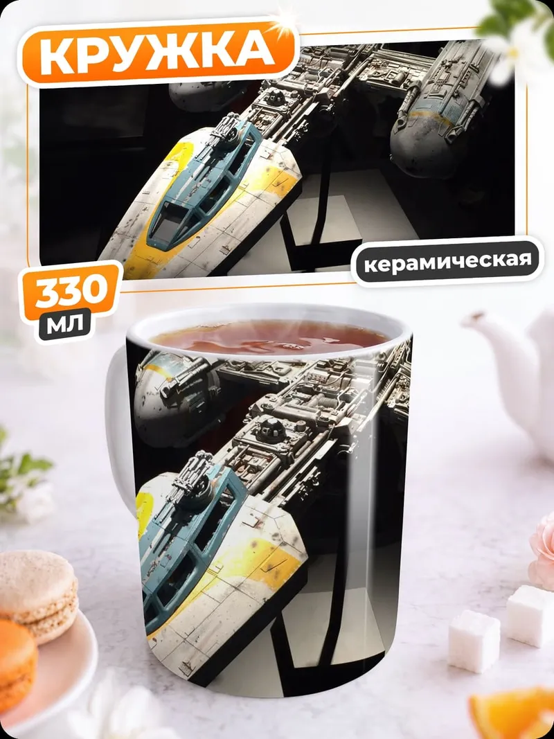 Кружка керамическая Звездный корабль