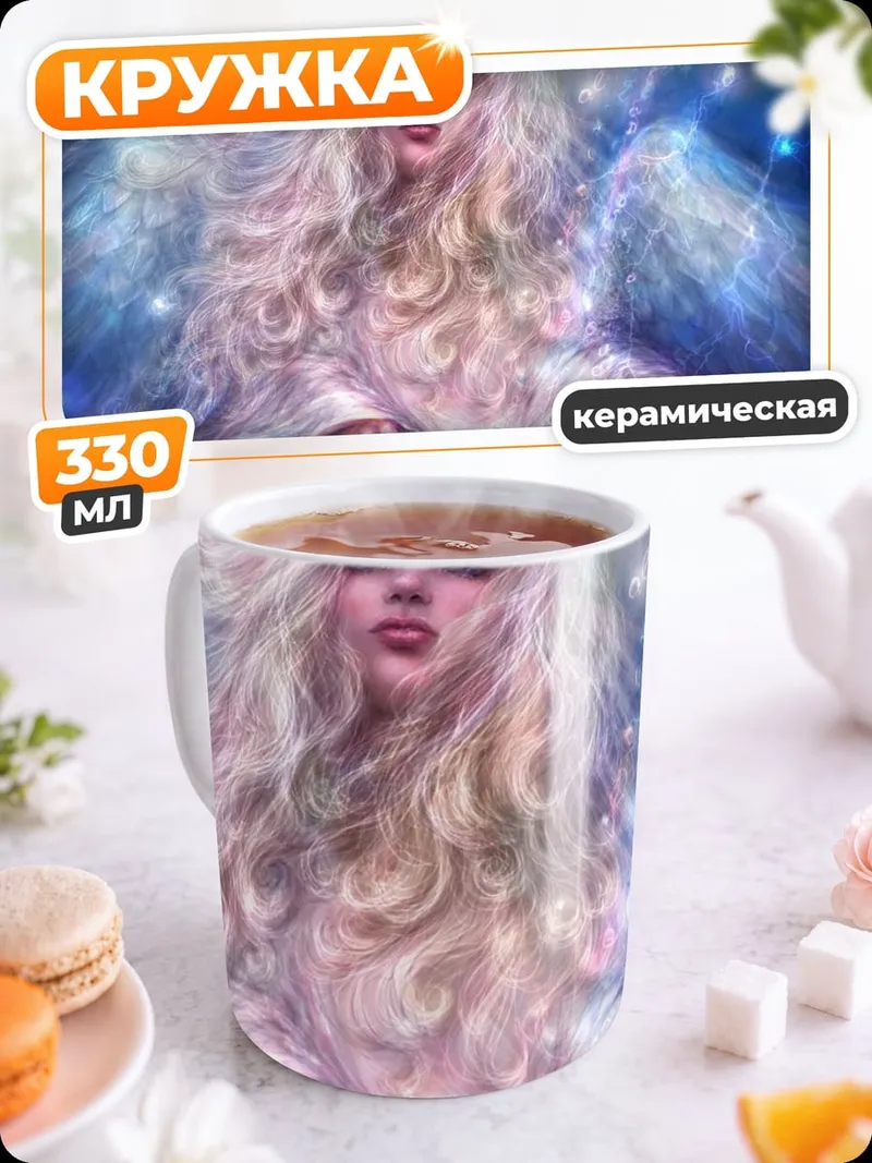 Кружка керамическая Ангел с книгой