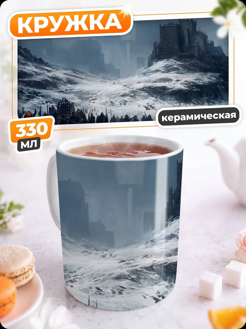 Кружка керамическая Зимняя крепость
